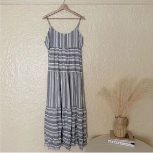 Stripe Tie Back Maxi Dress